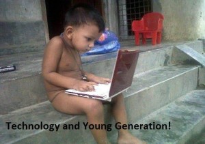 funny boy and technology